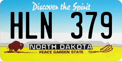 ND license plate HLN379