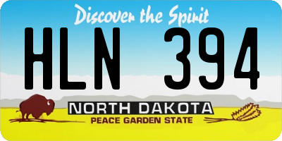 ND license plate HLN394