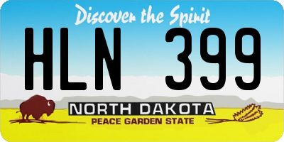 ND license plate HLN399