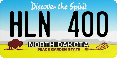 ND license plate HLN400