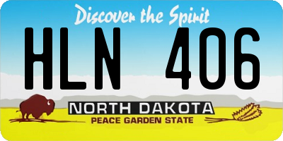 ND license plate HLN406