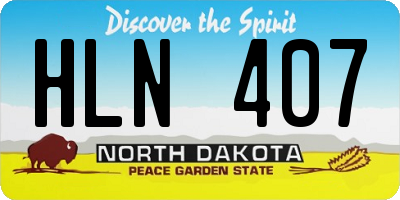 ND license plate HLN407