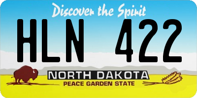 ND license plate HLN422
