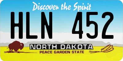 ND license plate HLN452