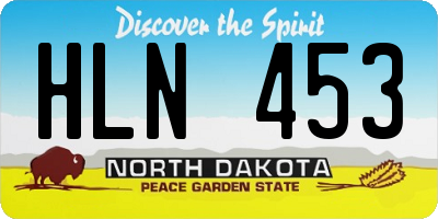 ND license plate HLN453
