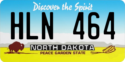 ND license plate HLN464