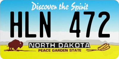 ND license plate HLN472