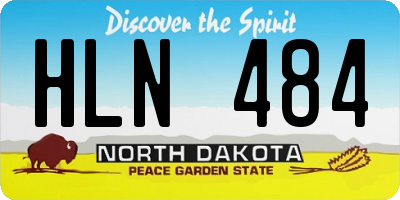 ND license plate HLN484