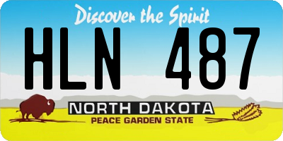 ND license plate HLN487