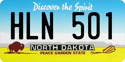 ND license plate HLN501