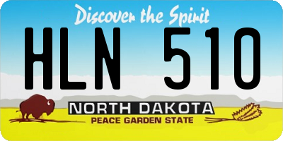 ND license plate HLN510