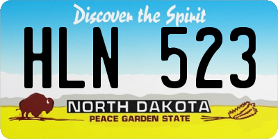 ND license plate HLN523