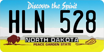 ND license plate HLN528
