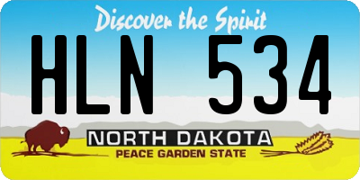 ND license plate HLN534