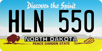 ND license plate HLN550