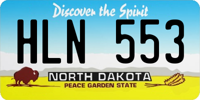 ND license plate HLN553
