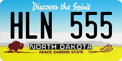 ND license plate HLN555