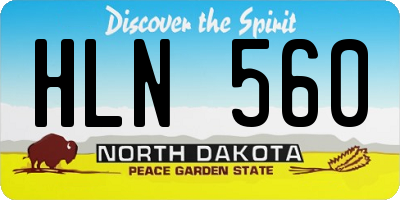 ND license plate HLN560