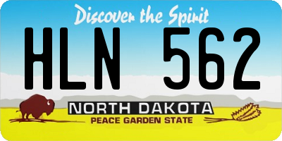 ND license plate HLN562