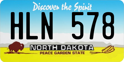 ND license plate HLN578