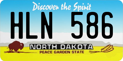 ND license plate HLN586