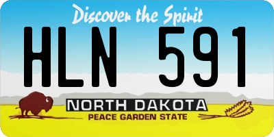 ND license plate HLN591