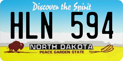 ND license plate HLN594