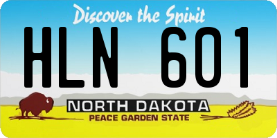 ND license plate HLN601