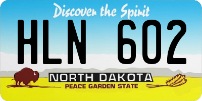 ND license plate HLN602