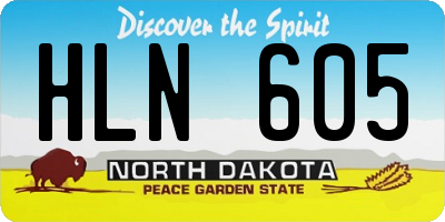 ND license plate HLN605