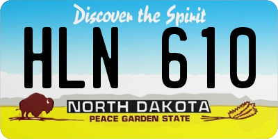 ND license plate HLN610