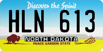 ND license plate HLN613