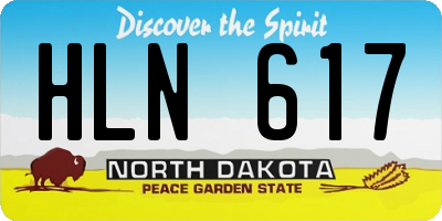 ND license plate HLN617