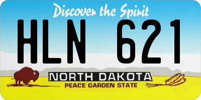 ND license plate HLN621
