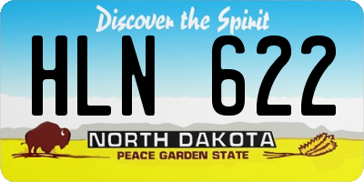 ND license plate HLN622