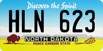 ND license plate HLN623