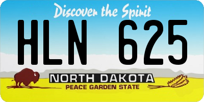 ND license plate HLN625