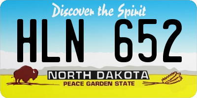 ND license plate HLN652