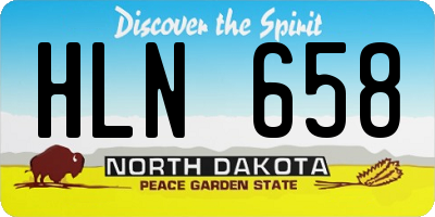 ND license plate HLN658