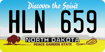 ND license plate HLN659