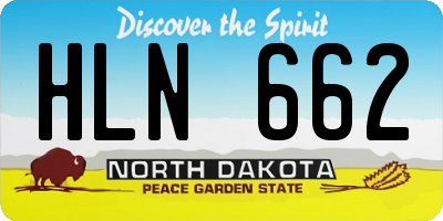 ND license plate HLN662