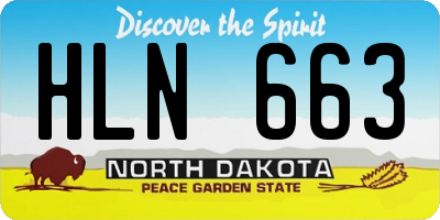 ND license plate HLN663