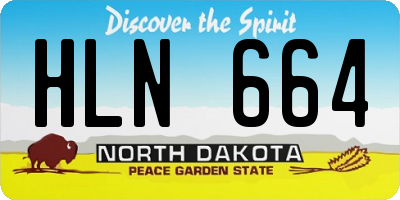 ND license plate HLN664