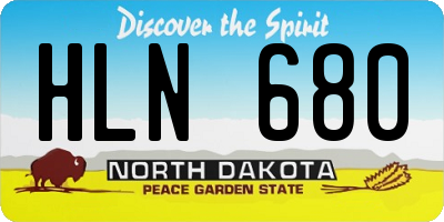 ND license plate HLN680