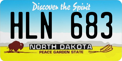 ND license plate HLN683