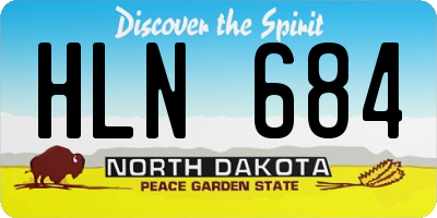 ND license plate HLN684
