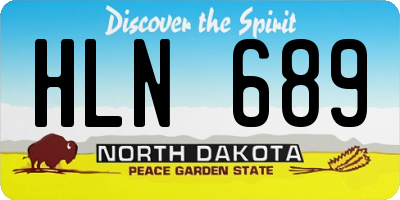 ND license plate HLN689