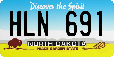 ND license plate HLN691