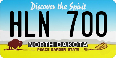 ND license plate HLN700