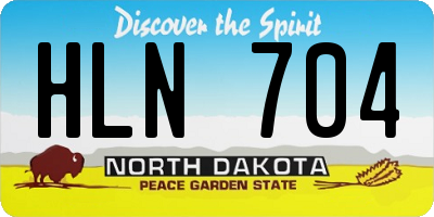 ND license plate HLN704